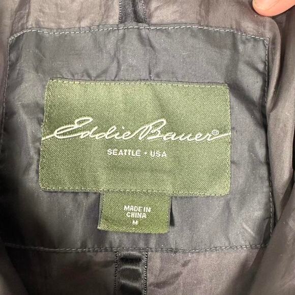 Eddie Bauer Black EB550 Premium Goose Down Puffer Jacket Size Medium - Picture 6 of 8
